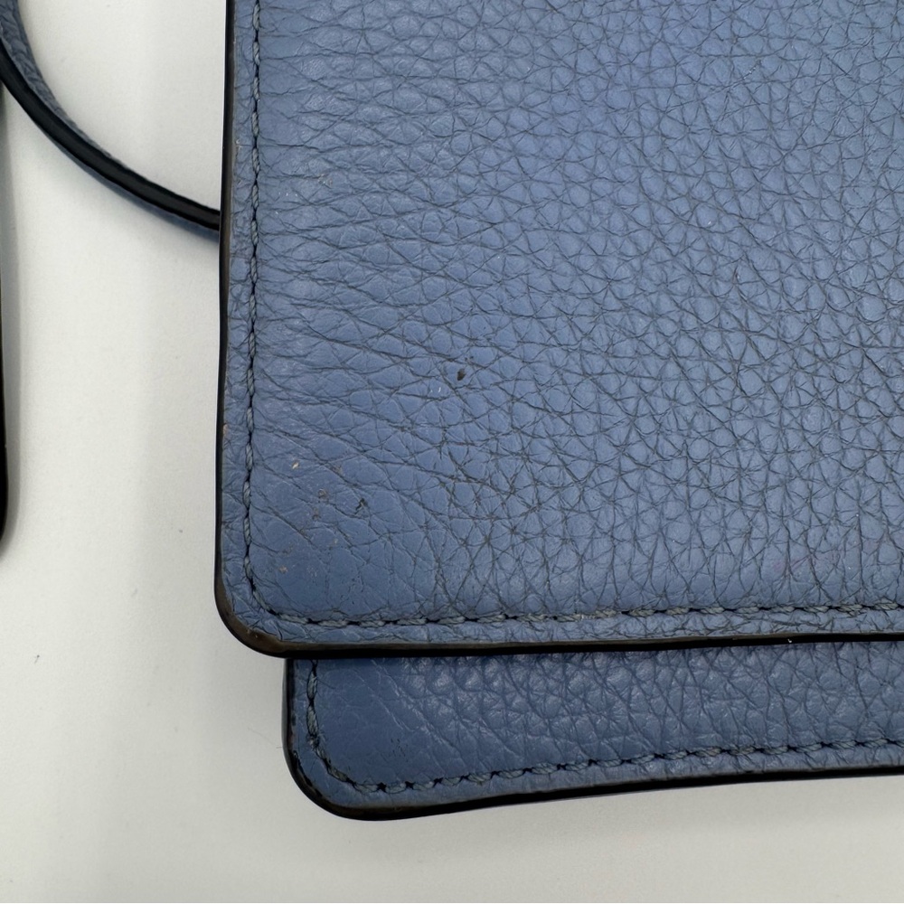 Coach Hayden Foldover Crossbody Clutch Bag Cornflower Blue Pebbled Leather - Picture 12 of 16